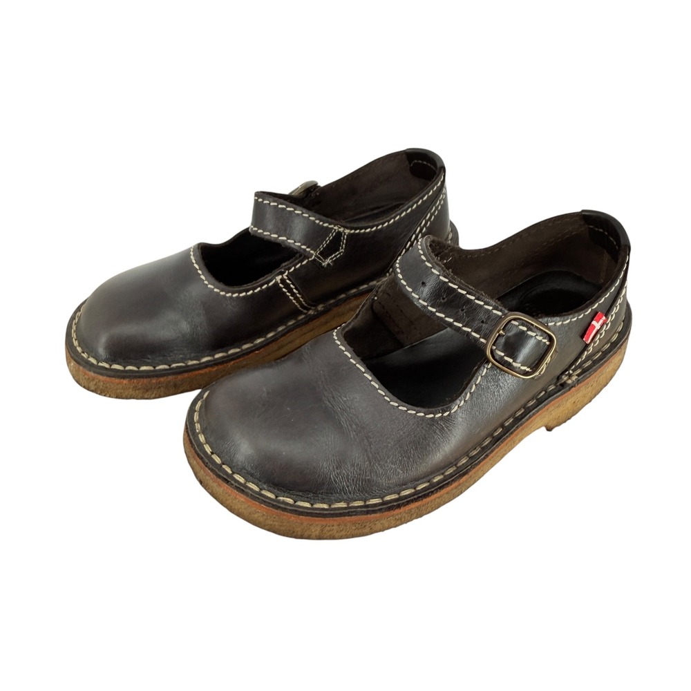 Duckfeet Himmerland Brown Leather Mary Jane Buckle Shoes Womens 37 EU US 6.5-7